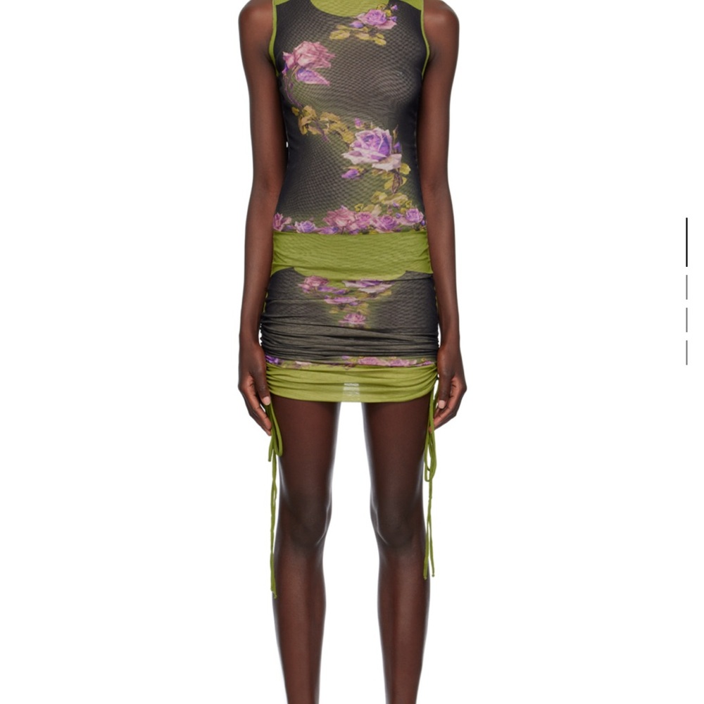 JEAN PAUL GAULTIER
Black & Green 'The Fleurs Petit Grand' Minidress